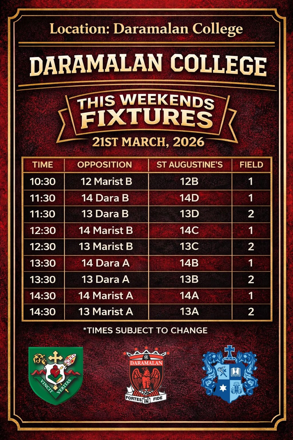 St Augustine's Trial - This Weekend